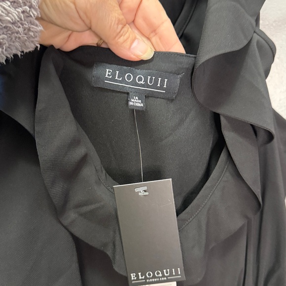 ELOQUII Asym Ruffle Maxi Dress Sz 14 - Picture 8 of 8